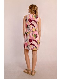 Short, straight printed dress