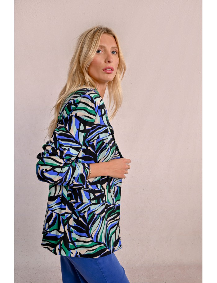 Straight printed blazer