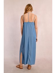 Robe longue et droite en Tencel
