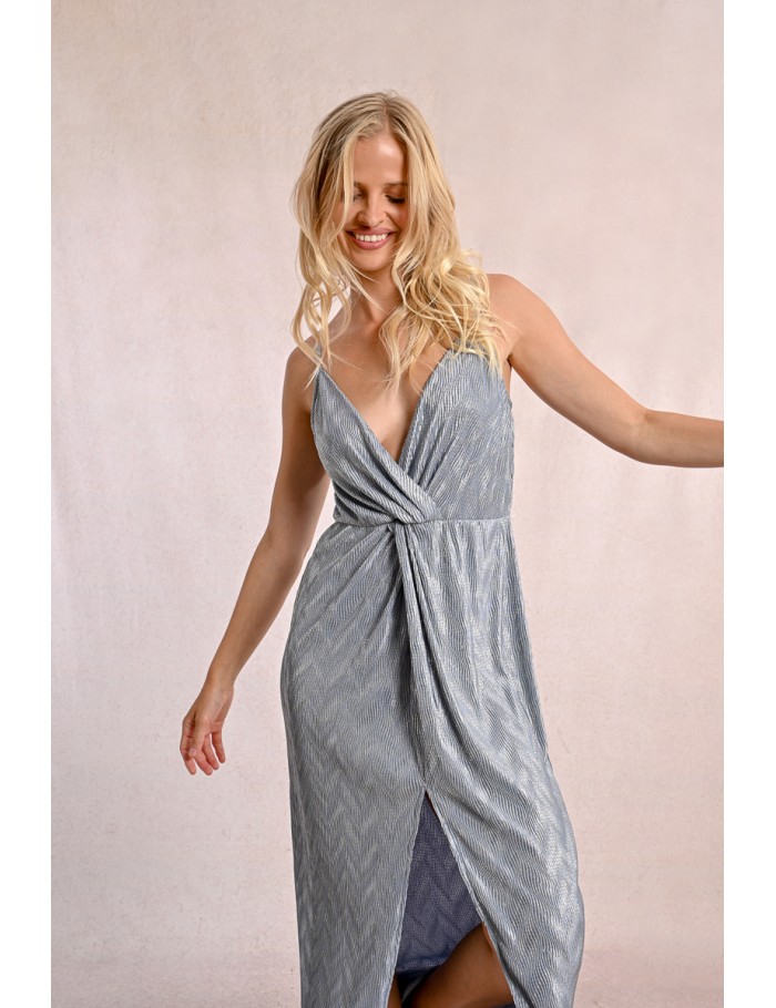 Robe fendue à sequins