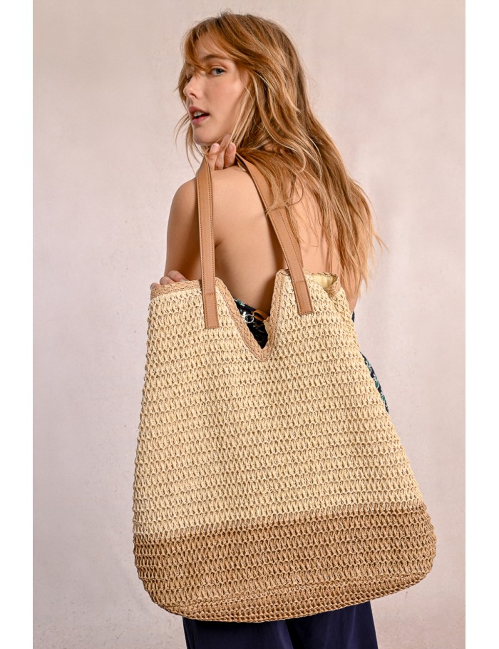 Bolso de rafia trenzada