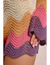 Short corto de punto multicolor