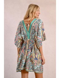 Robe courte style kimono