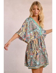 Robe courte style kimono