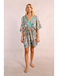 Robe courte style kimono