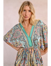 Robe courte style kimono