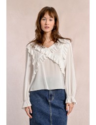 Fancy multi-ruffle top
