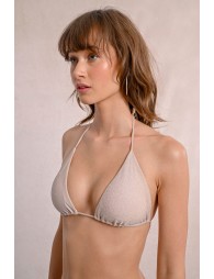 Iridescent triangle swimsuit top