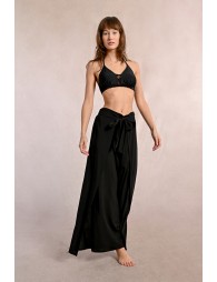 Flowing pants, tie belt