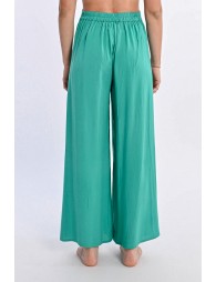 Flowing pants, tie belt