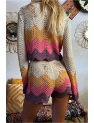 Short corto de punto multicolor