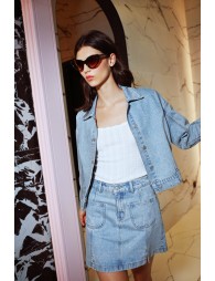 Veste en jean à strass