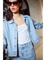 Veste en jean à strass