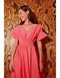Long dress, multiple ruffles