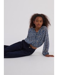 Blouse en voile, imprimé fleuri