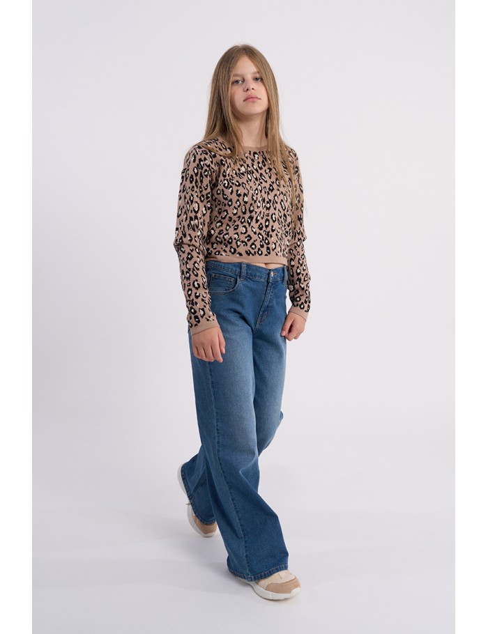 Jean large, taille haute
