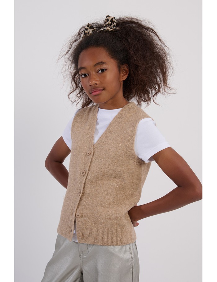 Gilet sans manches, maille à sequins