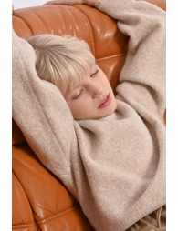 Knitted sweater, scalloped finish