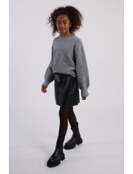 Knitted sweater, scalloped finish