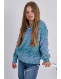 Pull tressé en maille et sequins