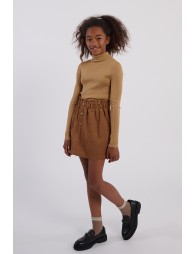 Ribbed and iridescent knit sweater
