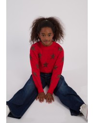 Knitted sweater, glittery stars