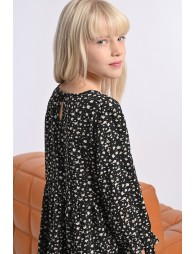 Robe courte volantée à imprimé