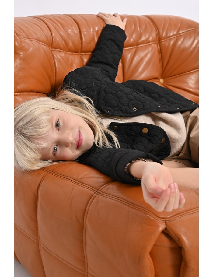 Veste matelassée au motif fleur