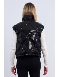 Doudoune sans manches à sequins