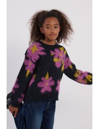 Brushed knit sweater