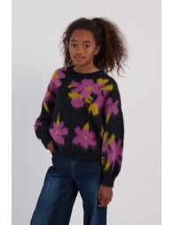 Brushed knit sweater