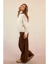 Pull sans manches, ouvert dans le dos