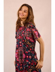 Robe t-shirt courte, imprimée