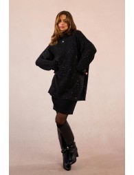 Pull oversize en maille et sequins