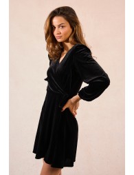 Robe portefeuille en velours