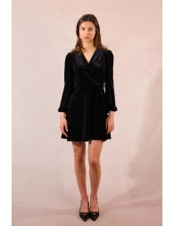 Robe portefeuille en velours