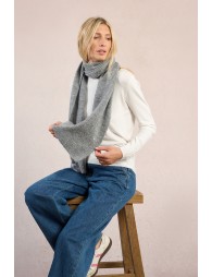 Knitted scarf studded with sequins