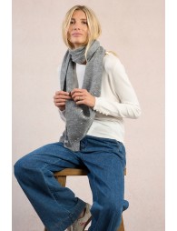 Knitted scarf studded with sequins
