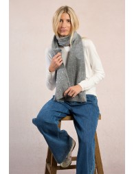 Knitted scarf studded with sequins