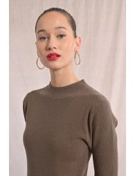 Pull côtelé à manches courtes