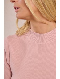 Pull côtelé à manches courtes