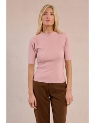 Pull côtelé à manches courtes