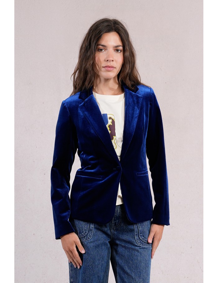 Blazer cintré en velours