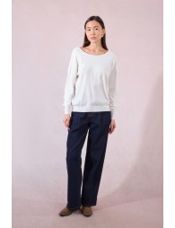 Pull en maille, dos en V