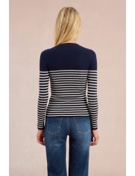 Pull marinière à cœur