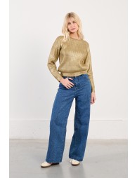 Lamé effect sweater