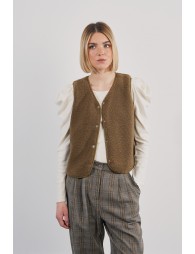 Veste sans manches, imitation mouton