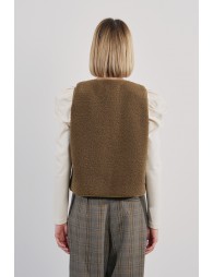 Veste sans manches, imitation mouton