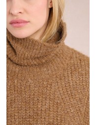 Pull col roulé en maille, sans manches