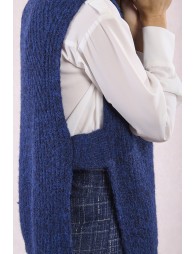 Pull col roulé en maille, sans manches